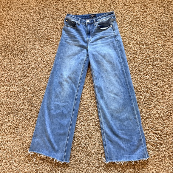 Quince Bella Stretch Wide Leg Blue Jeans - Picture 3 of 4